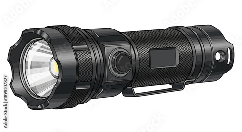 High-Intensity Flashlight with Advanced Features and Ergonomic Design