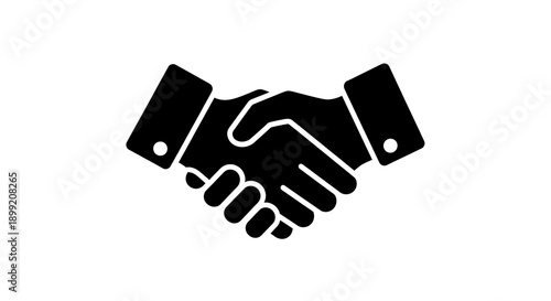 Handshake icon for business and agreement concept