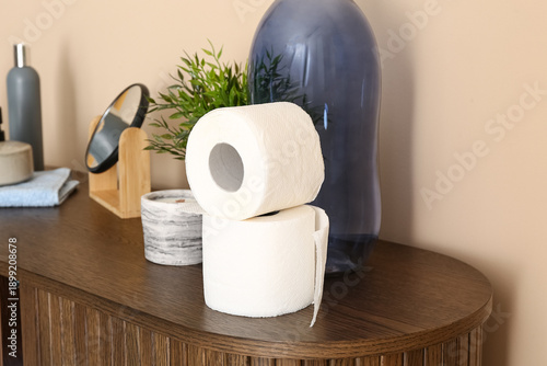 Rolls of soft toilet paper ...