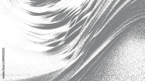 Abstract grey and white stippled texture with swirling lines and granular patterns
