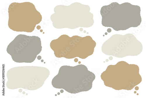 悩みや迷いを表現する心理的吹き出し素材