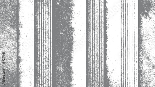 Grayscale textured vertical stripes with rough granular surfaces and subtle linear patterns white grunge
