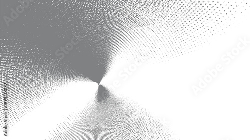 Gray and white abstract textured background with radial pattern and scattered dots