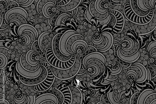 seamless pattern abstract zen tangle doodle
