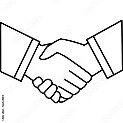 Two business people shaking hands in a formal agreement Vector