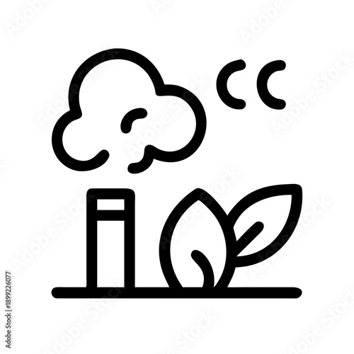 A serene illustration of a plant growing under a cloud with a dreamy expression. Vector