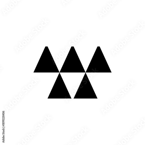 Symmetrical Triangle Pattern Logo Design