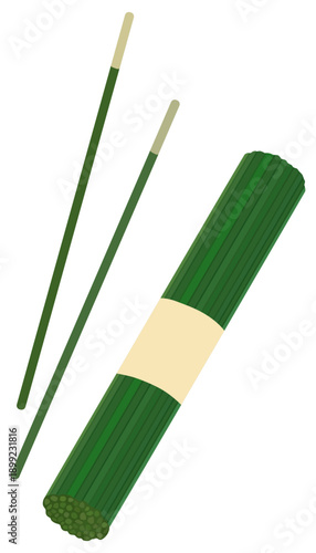 線香のイラストセット ベクター素材