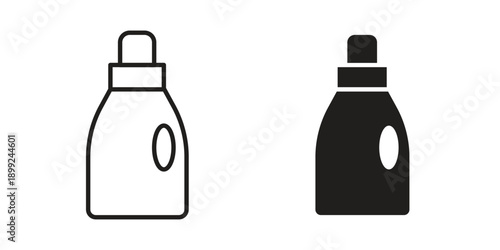 liquid detergent icon and Symbols Collection. Simple Flat Outline Stroke