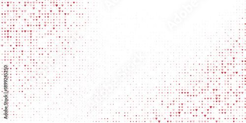 creative red heart on white for pattern and background. creative Valentine's background