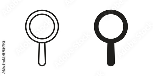 Mirror icon and Symbols Collection. Simple Flat Outline Stroke