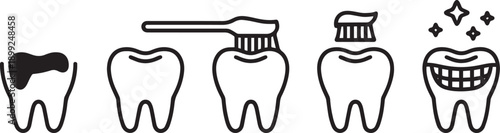 Tooth decay prevention and dental care illustration