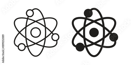 Science icon and Symbols Collection. Simple Flat Outline Stroke