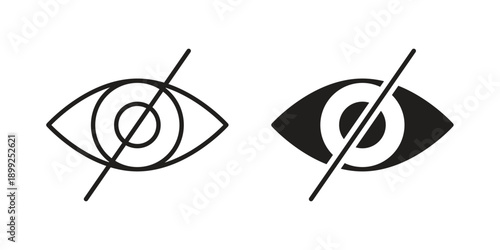 Sensitive content icon and Symbols Collection. Simple Flat Outline Stroke