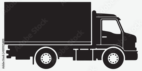 Heavy delivery truck vector illustration for logistics transportation freight industry shipping and cargo distributions Truck Logo vector illustration
