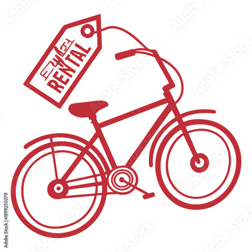 A vintage bicycle with a for sale sign attached to the handlebars