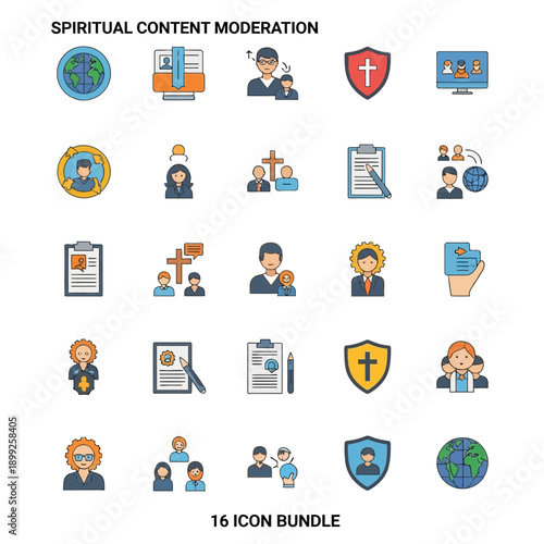 Collection of Religious Icons and Symbols.