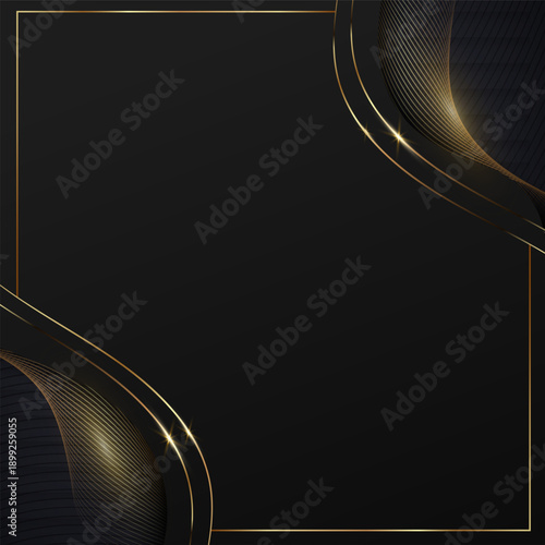 black gold line gradient modern backdrop