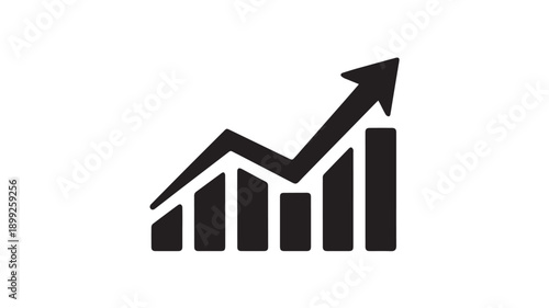 Illustration of a rising bar graph with an upward trending arrow, symbolizing growth and positive financial performance