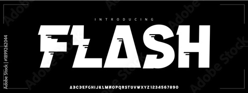 Flash Font is a bold dynamic display sans font with glitch cuts and speed effects, built for gaming, action, and futuristic branding.