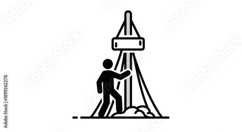 Person operating a surveying instrument for land measurement.