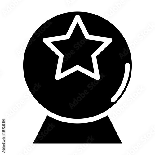 Fortune Star Vector Glyph Icon Design