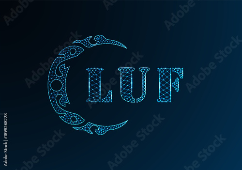 Bild auf Leinwand Low poly letter logo LUF design