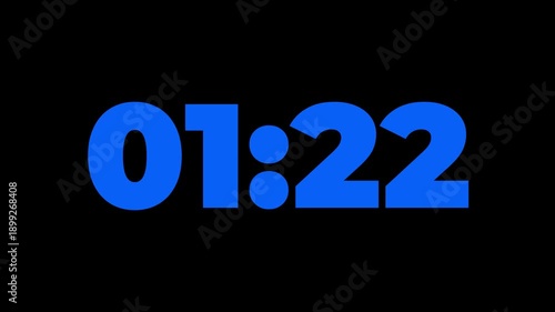 1 minutes 30 second Digital countdown 90 seconds. one minute countdown timer animation. Dynamic 90s Countdown Animation Engaging Timer Visuals for Events 4k video 