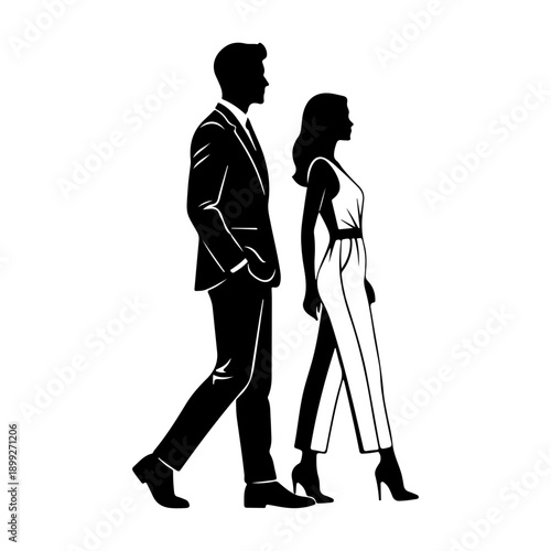 Capsule Man And Woman Silhouette Vector Art Transparent Background