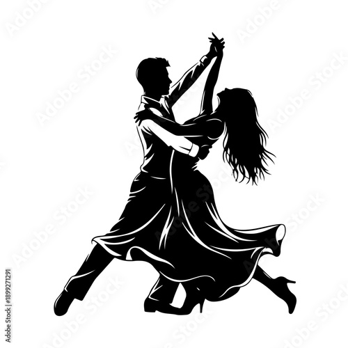 Abstract Couple Capsule Silhouette Vector