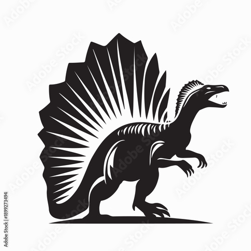 Spinosaurus logo template design vector isolated on white background