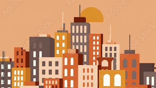 Wallpaper Mural Modern home office desk with city view reflection in window Torontodigital.ca