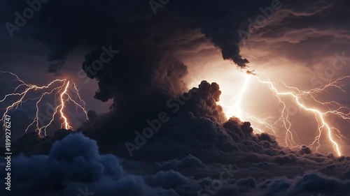 Dramatic Lightning Storm with Electrifying Bolts.