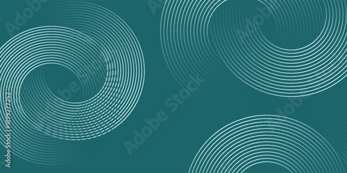 Abstract green and white glowing geometric lines on perfect green background. Modern effect design