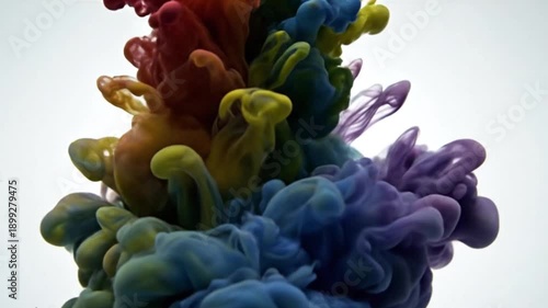 Color Paint Drops in Water | Abstract Ink Color Mixing in Liquid – 4K Footage
