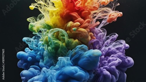 Color Paint Drops in Water | Abstract Ink Color Mixing in Liquid – 4K Footage
