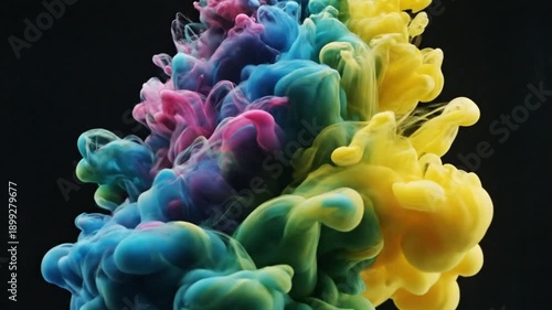 Color Paint Drops in Water | Abstract Ink Color Mixing in Liquid – 4K Footage
