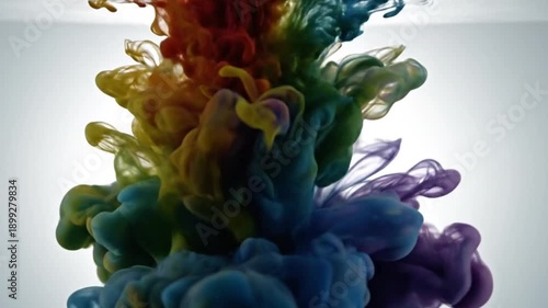 Color Paint Drops in Water | Abstract Ink Color Mixing in Liquid – 4K Footage
