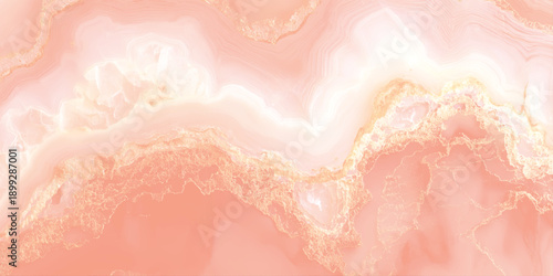 Soft Pink Quartz marble Background, Luxury Onyx Texture with Golden Veins using for decoration item.