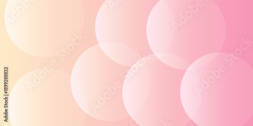 Banner background, pastel colorful, pink and orange gradations, circle abstract background, eps 10