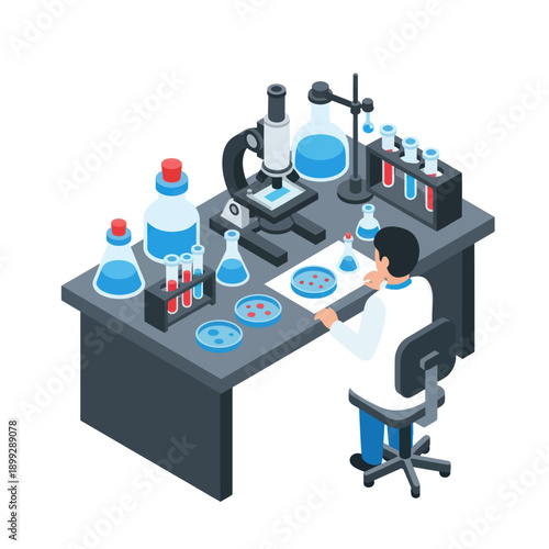 Scientist Working with Laboratory Equipment.