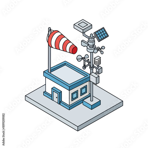 Weather Station with Various Meteorological Instruments.