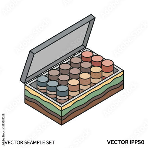 Makeup Palette with Various Shades Open.
