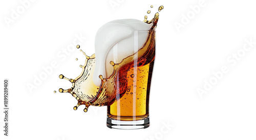 Beer Splash in a Glass