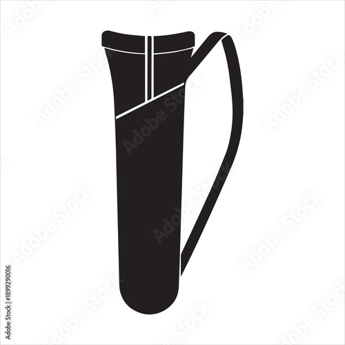 Hip quiver silhouette vector art illustration