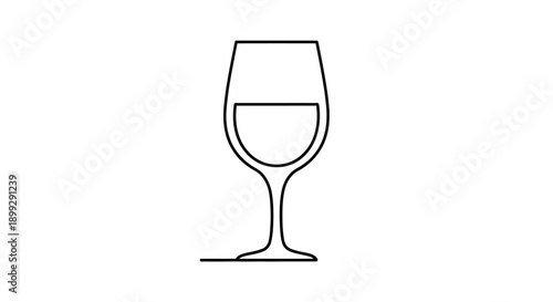 A single transparent champagne glass and an empty crystal wineglass are isolated on a clean white background, reflecting elegance for a celebration or restaurant beverage service
