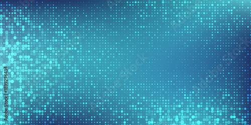 Design dot Blue Pixel Grid Background With Gradient Teal Tones For Tech And Digital simple
