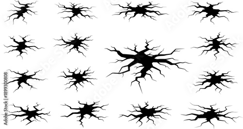 Earthquake Crack And Fracture Fissure Split Rupture Damage For Broken Ground Shattered Surface Realistic Vector
