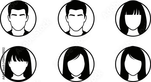 Head Silhouette Avatars Black Anonymous Female And Male Silhouette Avatar Man And Woman Portraits User Profiles Default User Icons For Apps Contacts
