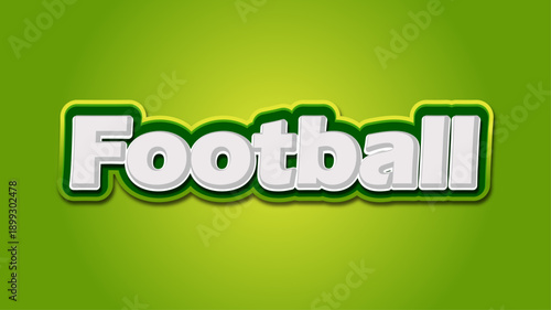Football 3D Text Effect for Sports and Soccer Design
